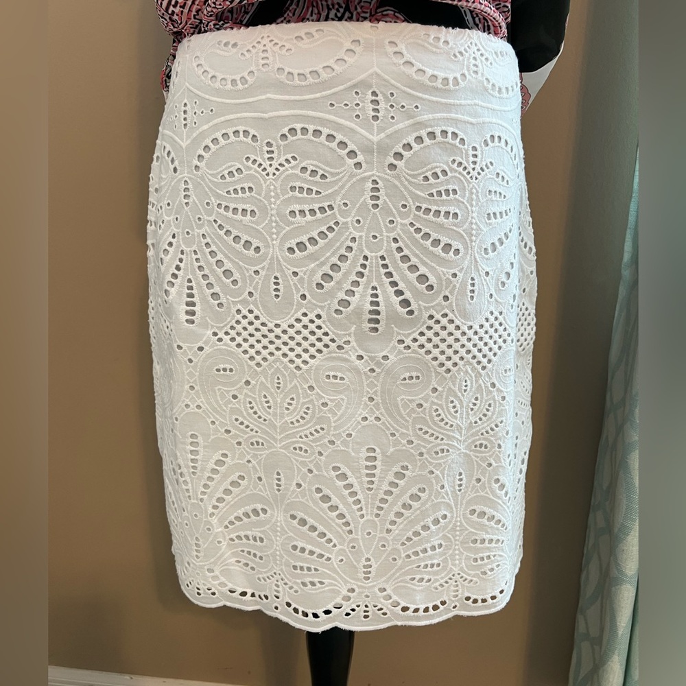 Talbots Eyelet White Skirt
